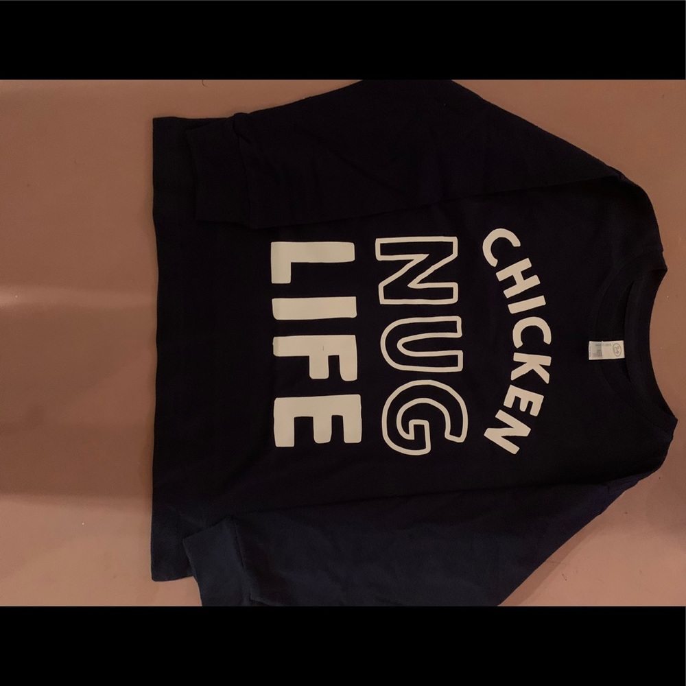 Long sleeved “chicken Nug life” cotton shirt 5-6